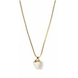 Banana Republic white marble acorn necklace